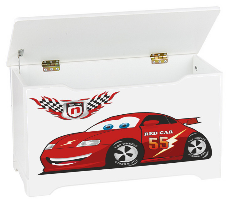 Becks truhlica Auto červené